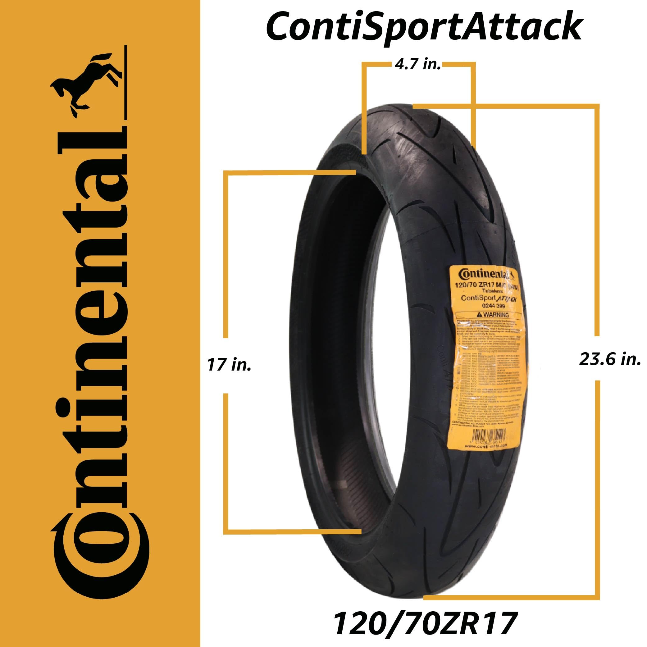 Amazon.com: Continental ContiSportAttack 120/70ZR17 Front